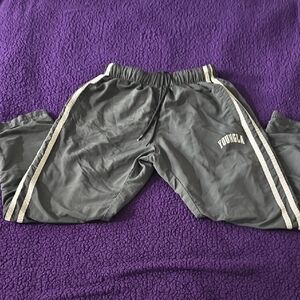 YoungLA Joggers with White Stripes And Zipper